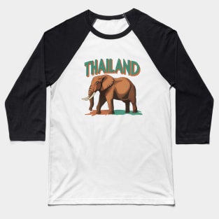 Thailand Elephant Travel Graphic Baseball T-Shirt